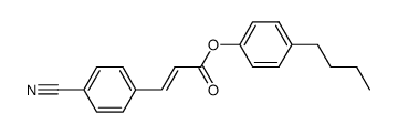3-(4-Cyanophenyl)propenoic acid 4-butylphenyl ester结构式