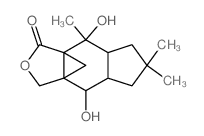 3H,4H-3a,8a-Methano-1H-indeno[5,6-c]furan- 1-one,hexahydro-4,8-dihydroxy-6,6,8- trimethyl-,(3aR,4S,4aR,7aS,8S,8aR)-结构式