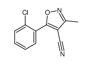 5-(2-chlorophenyl)-3-methyl-1,2-oxazole-4-carbonitrile结构式
