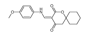 3-[1-(4-Methoxy-phenylamino)-meth-(Z)-ylidene]-1-oxa-spiro[5.5]undecane-2,4-dione结构式