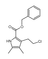 benzyl 5-t-butoxycarbonyl-3-(2-chloroethyl)-4,5-dimethylpyrrole-2-carboxylate结构式