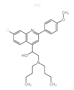 1-[7-chloro-2-(4-methoxyphenyl)quinolin-4-yl]-2-(dibutylamino)ethanol结构式