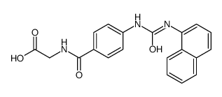 2-[[4-(naphthalen-1-ylcarbamoylamino)benzoyl]amino]acetic acid Structure