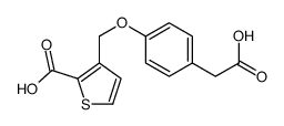3-[[4-(carboxymethyl)phenoxy]methyl]thiophene-2-carboxylic acid Structure