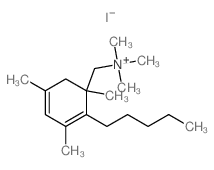 2,4-Cyclohexadiene-1-methanaminium,N,N,N,1,3,5-hexamethyl-2-pentyl-, iodide (1:1)结构式