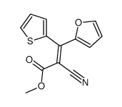 methyl 2-cyano-3-(furan-2-yl)-3-thiophen-2-ylprop-2-enoate Structure