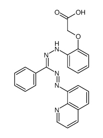 2-[2-[2-[phenyl-(quinolin-8-yldiazenyl)methylidene]hydrazinyl]phenoxy]acetic acid结构式