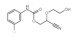 Carbamic acid,(3-chlorophenyl)-, 2-cyano-2-(2-hydroxyethoxy)ethyl ester (9CI) Structure