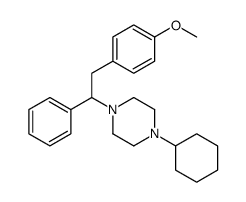 1-cyclohexyl-4-[2-(4-methoxyphenyl)-1-phenylethyl]piperazine结构式
