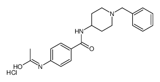 4-acetamido-N-(1-benzylpiperidin-4-yl)benzamide,hydrochloride结构式