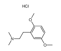 (2,5-dimethoxy-phenethyl)-dimethyl-amine, hydrochloride结构式