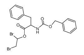 N-(Benzyloxycarbonyl)-D-phenylalanine 1,2-dibromoethyl ester structure