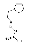 (3-cyclopent-2-en-1-ylpropylideneamino)urea Structure