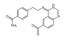 4-[2-[(6-nitroquinazolin-4-yl)amino]ethyl]benzamide Structure