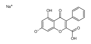 sodium 5,7-dihydroxy-4-oxo-3-phenyl-4H-1-benzopyran-2-carboxylate结构式