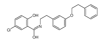 5-chloro-2-hydroxy-N-[2-[3-(2-phenylethoxy)phenyl]ethyl]benzamide结构式