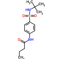 N-{4-[(2-Methyl-2-propanyl)sulfamoyl]phenyl}butanamide结构式