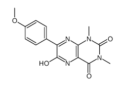 2,4,6(3H)-Pteridinetrione,1,5-dihydro-7-(4-methoxyphenyl)-1,3-dimethyl-结构式