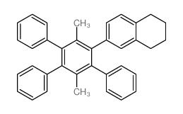 2-(2,5-dimethyl-3,4,6-triphenyl-phenyl)tetralin structure