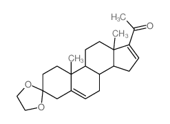 3,3-ethane-1,2-diyldioxy-pregna-5,16-dien-20-one Structure