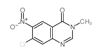 7-chloro-3-methyl-6-nitro-quinazolin-4-one结构式