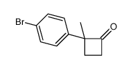 2-(4-bromophenyl)-2-methylcyclobutan-1-one Structure