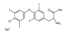 Sodium (2S)-2-amino-3-[4-(4-hydroxy-3,5-diiodophenoxy)-3,5-diiodo phenyl]propanoate结构式