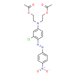 2,2'-[[3-chloro-4-[(4-nitrophenyl)azo]phenyl]imino]bisethyl diacetate structure