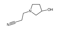 1-Pyrrolidinepropanenitrile,3-hydroxy-,(3R)-(9CI) structure