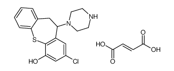 3-chloro-5-piperazin-1-ium-1-yl-5,6-dihydrobenzo[b][1]benzothiepin-1-ol,(Z)-4-hydroxy-4-oxobut-2-enoate结构式