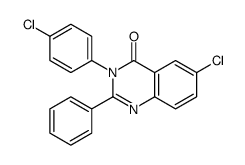 6-chloro-3-(4-chlorophenyl)-2-phenylquinazolin-4-one结构式