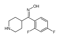 (Z)-(2,4-Difluorophenyl)-4-piperidinylmethanone oxime Structure
