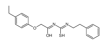 2-(4-ethylphenoxy)-N-(2-phenylethylcarbamothioyl)acetamide Structure
