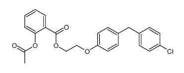 2-[4-[(4-chlorophenyl)methyl]phenoxy]ethyl 2-acetyloxybenzoate Structure
