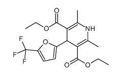 1,4-Dihydro-2,6-dimethyl-4-(5-trifluoromethyl-2-furyl)-3,5-pyridinedicarboxylic acid diethyl ester Structure