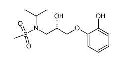(2S)-1-(2-hydroxyphenoxy)-3-<(1-methylethyl)(methylsulfonyl)amino>-2-propanol结构式