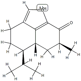 3,4,5,5aα,6,7-Hexahydro-7α-methyl-5α-isopropyl-8H-naphtho[1,8-bc]furan-8-one结构式