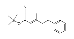 4-methyl-6-phenyl-2-((trimethylsilyl)oxy)hex-3-enenitrile结构式