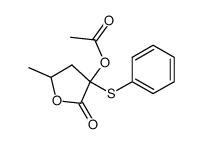 5-methyl-2-oxo-3-(phenylthio)tetrahydrofuran-3-yl acetate结构式