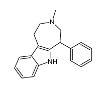 3-methyl-5-phenyl-2,4,5,6-tetrahydro-1H-azepino[4,5-b]indole结构式