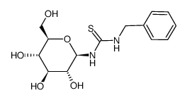 1-benzyl-3-((2R,3R,4S,5S,6R)-3,4,5-trihydroxy-6-(hydroxymethyl)tetrahydro-2H-pyran-2-yl)thiourea结构式