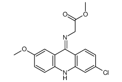 methyl 2-[(6-chloro-2-methoxy-acridin-9-yl)amino]acetate Structure