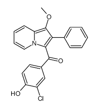 (3-Chloro-4-hydroxy-phenyl)-(1-methoxy-2-phenyl-indolizin-3-yl)-methanone Structure