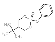 2-phenoxy-5-tert-butyl-1,3-dioxa-2$l^C13H19O4P-phosphacyclohexane 2-oxide结构式