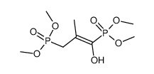 tetramethyl (1-hydroxy-2-methylprop-1-ene-1,3-diyl)bis(phosphonate)结构式