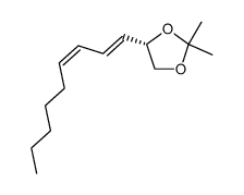 1,2-O-isopropylidene-3E,5Z-undecadien-1,2R-diol结构式