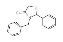 4-Thiazolidinone,2-phenyl-3-(phenylmethyl)-结构式