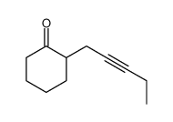 2-pent-2-ynylcyclohexan-1-one结构式