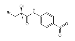 (2R)-3-bromo-2-hydroxy-2-methyl-N-(3-methyl-4-nitrophenyl)propionamide结构式