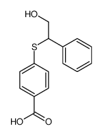 4-(2-hydroxy-1-phenylethyl)sulfanylbenzoic acid结构式